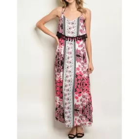 Fuchsia Floral Maxi Dress