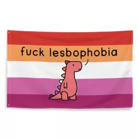 fuck lesbophobia flag