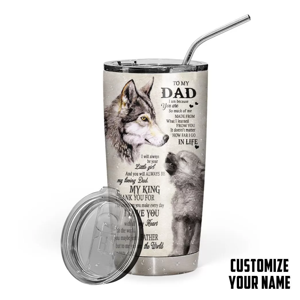 Gearhuman 3D Happy Fathers Day Gift To My Dad Custom Name Tumbler