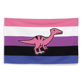 genderfluid raptor flag