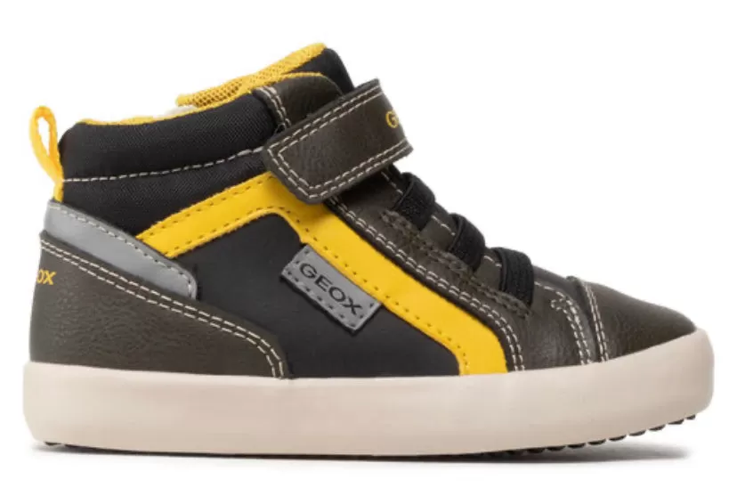 Geox Gisli Dark Green Yellow  Sneakers