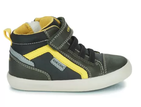 Geox Gisli Dark Green Yellow  Sneakers