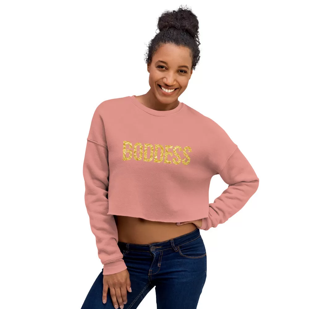 Goddess (Gold) Crop Sweatshirt