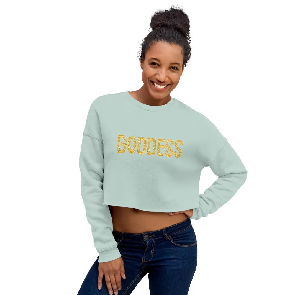 Goddess (Gold) Crop Sweatshirt