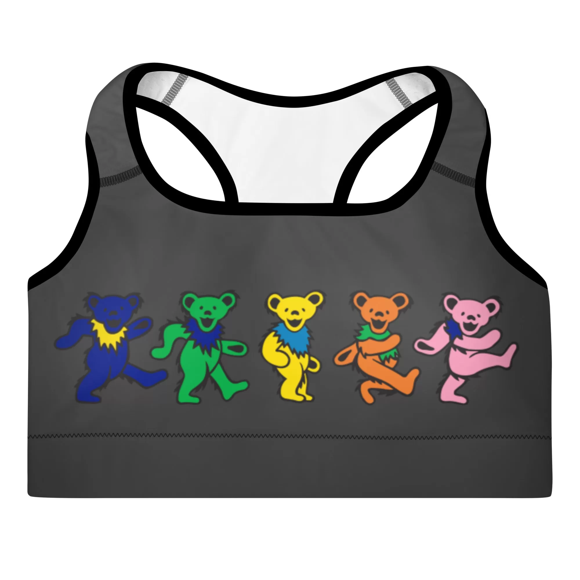 Grateful Dead | Sports Bra | Charcoal Dancing Bears