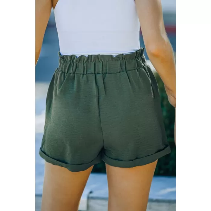 Green Paper Bag Shorts