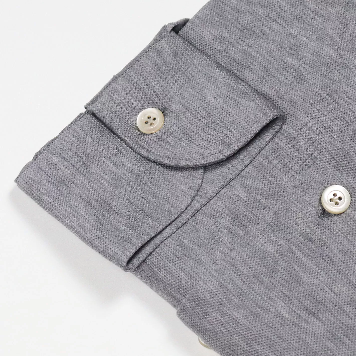 Grey Cotton Jersey Cutaway Shirt