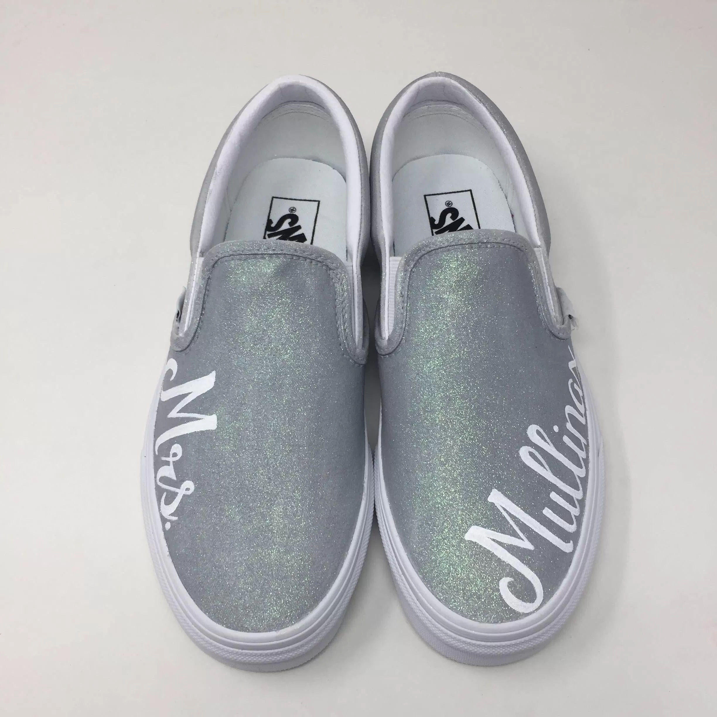 Grey Glitter Wedding Shoes