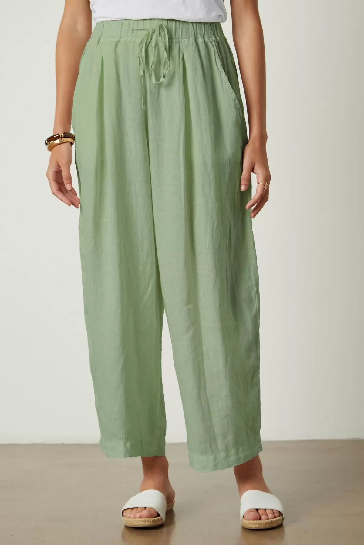 HANNAH LINEN WIDE LEG PANT