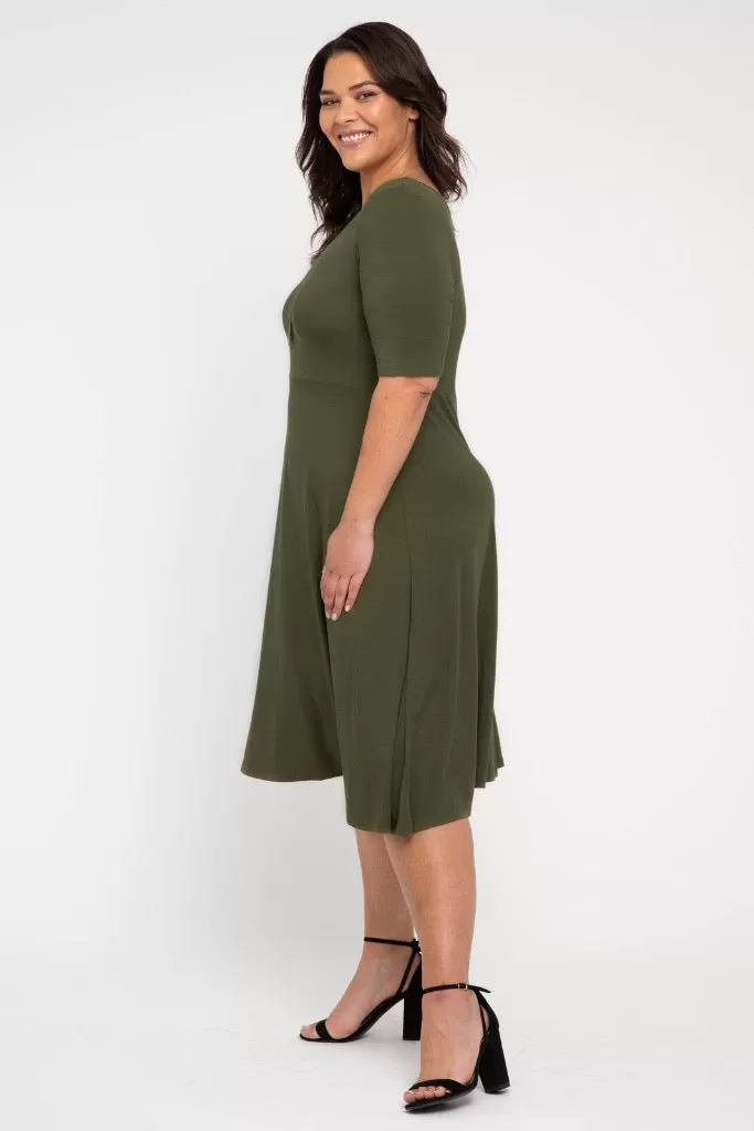 Harmony Dress - Dark Olive