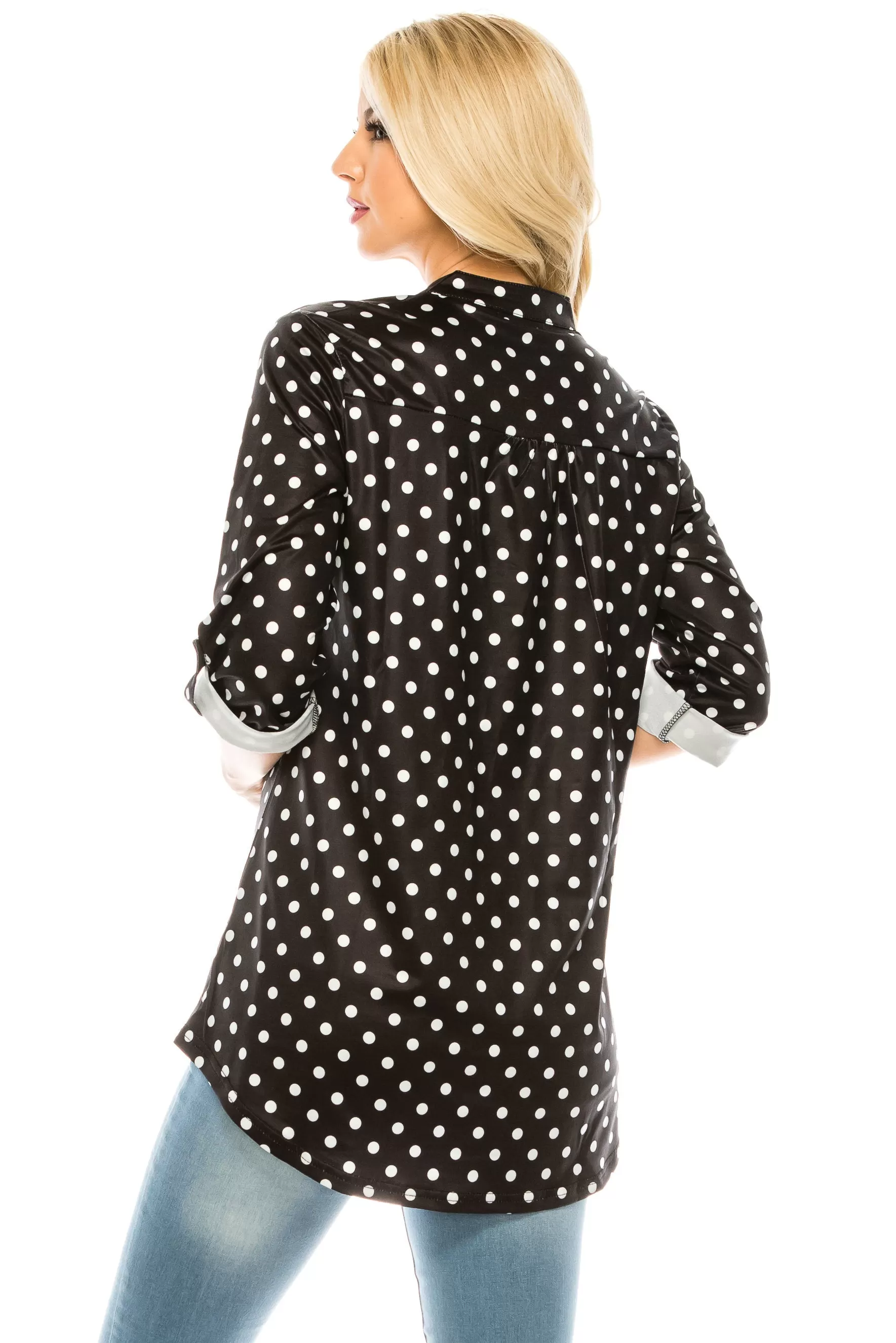 Haute Edition Women's 3/4 Sleeve Tunic Tops S-3X. Plus size available.