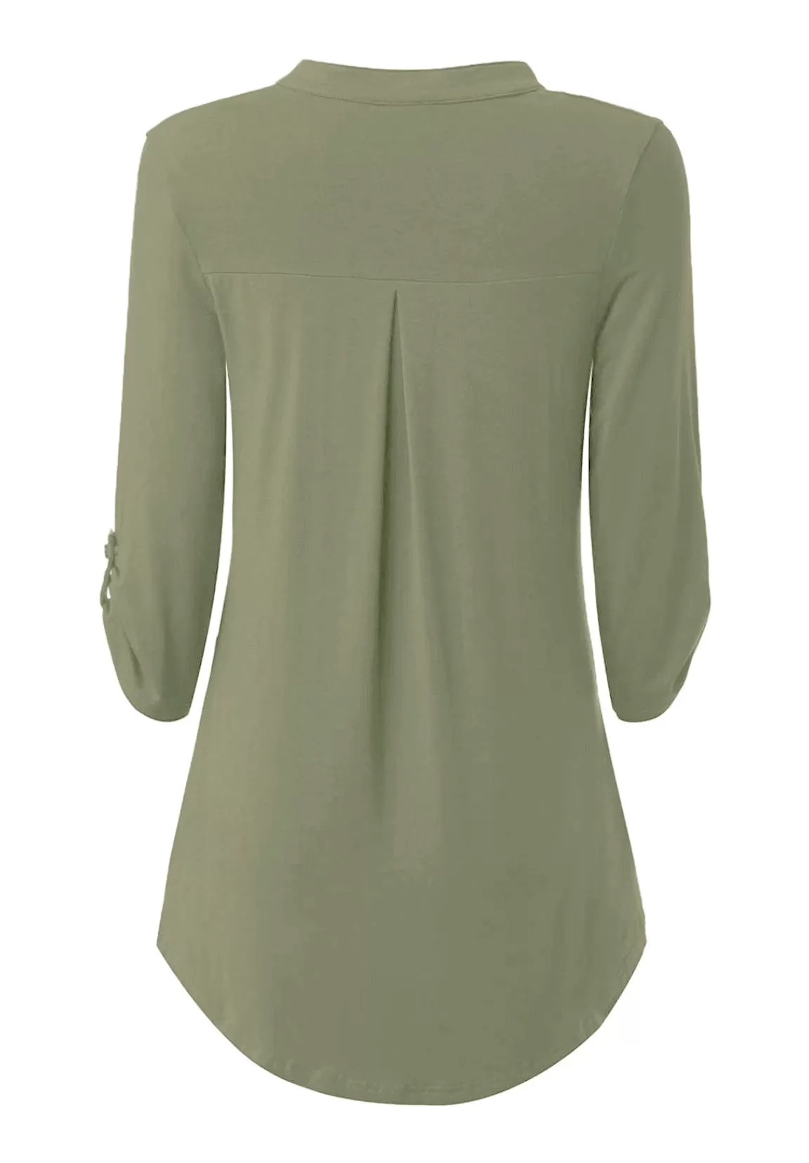 Haute Edition Women's 3/4 Sleeve Tunic Tops S-3X Solid. Plus size available.