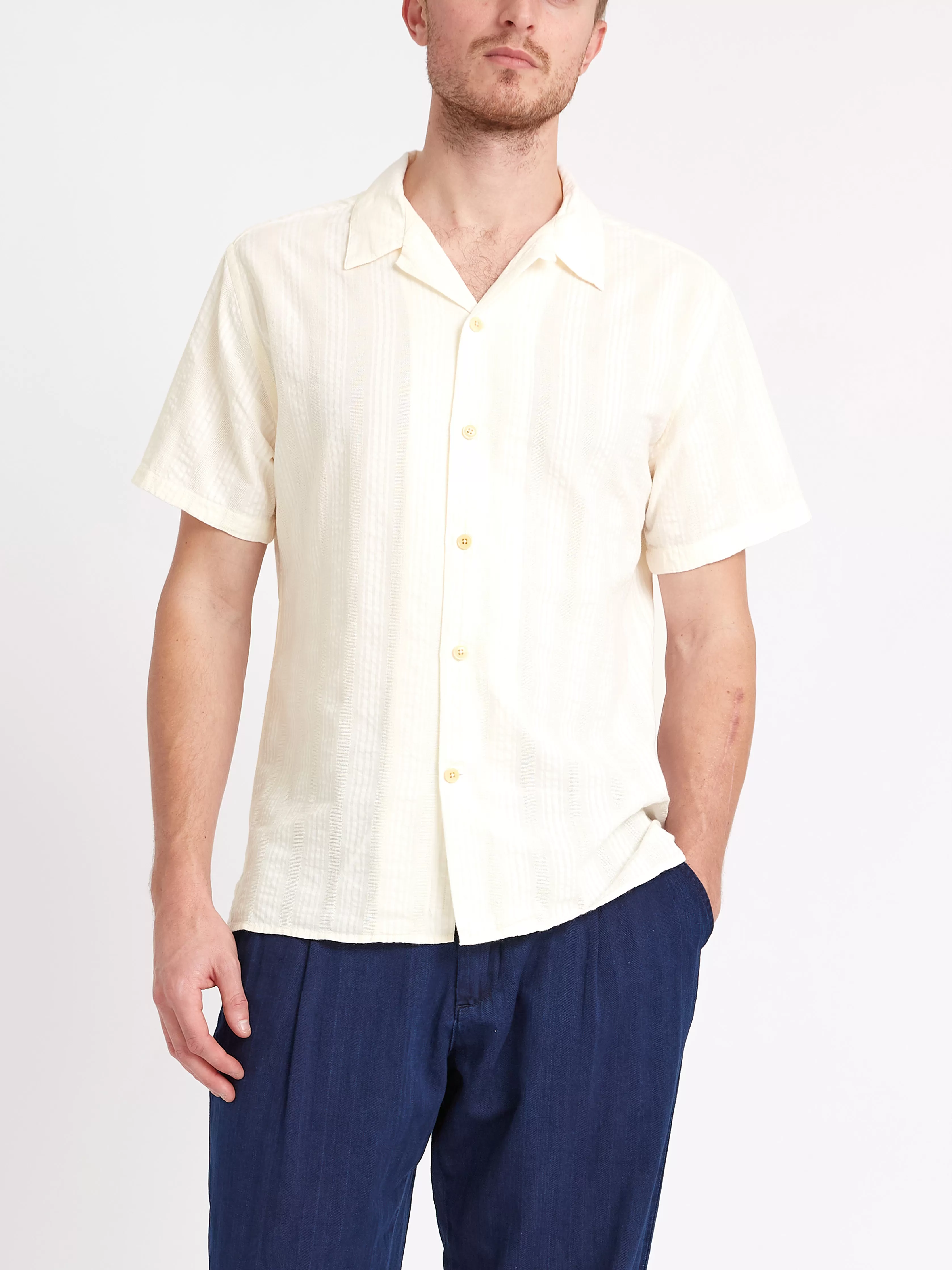 Havana Short Sleeve Shirt Yardley Cream