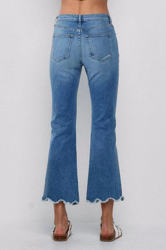 High Rise Comfort Stretch Cropped Flare Jeans