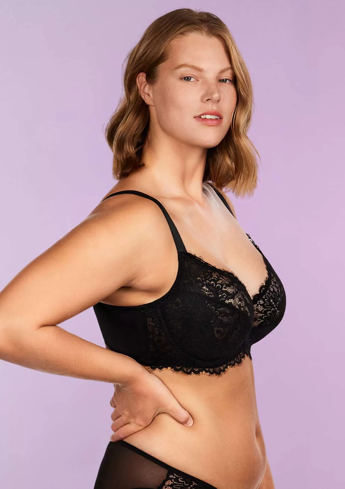 HSIA Black Sunflower Underwire Lace Bra