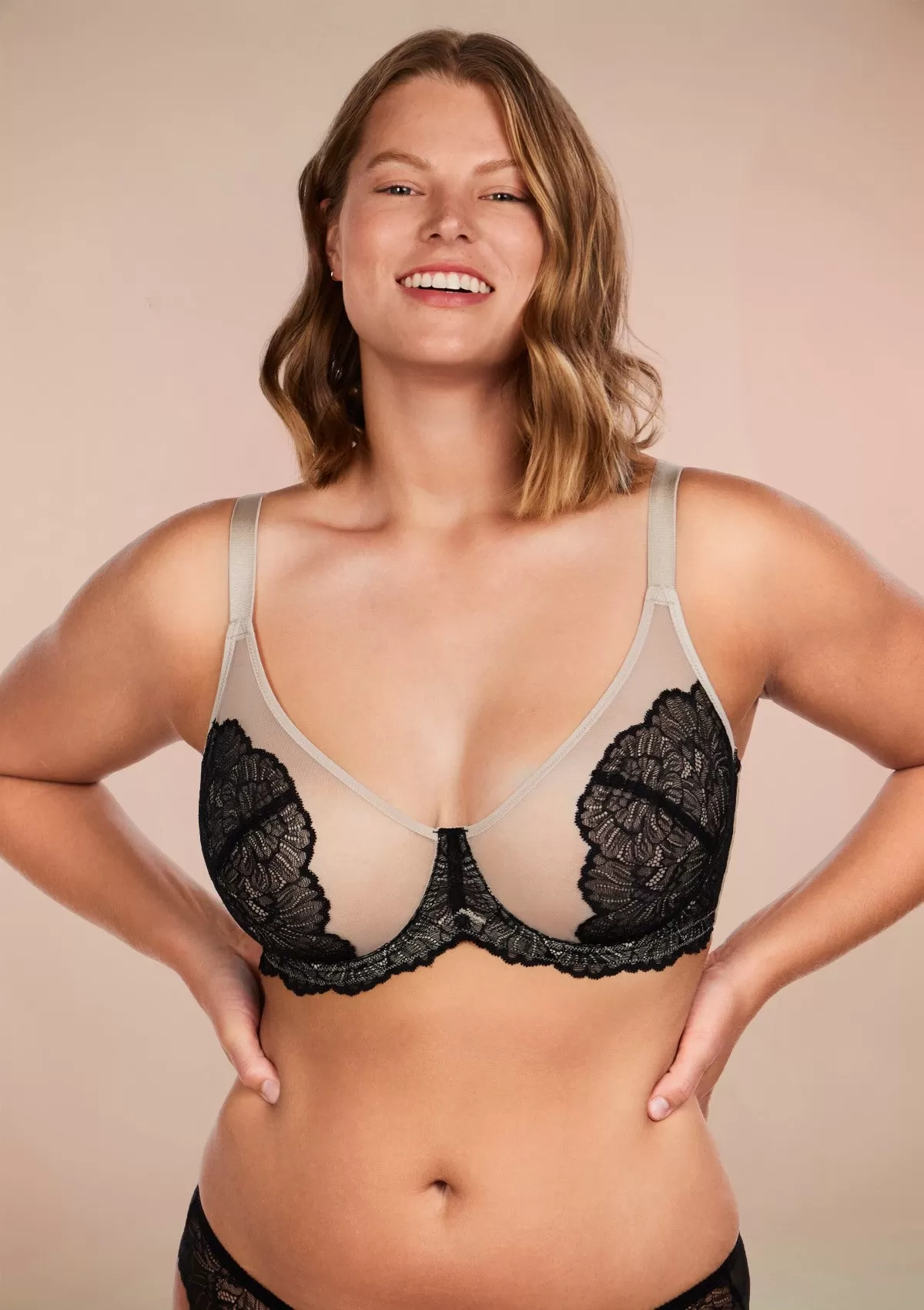 HSIA Blossom Black Unlined Lace Bra