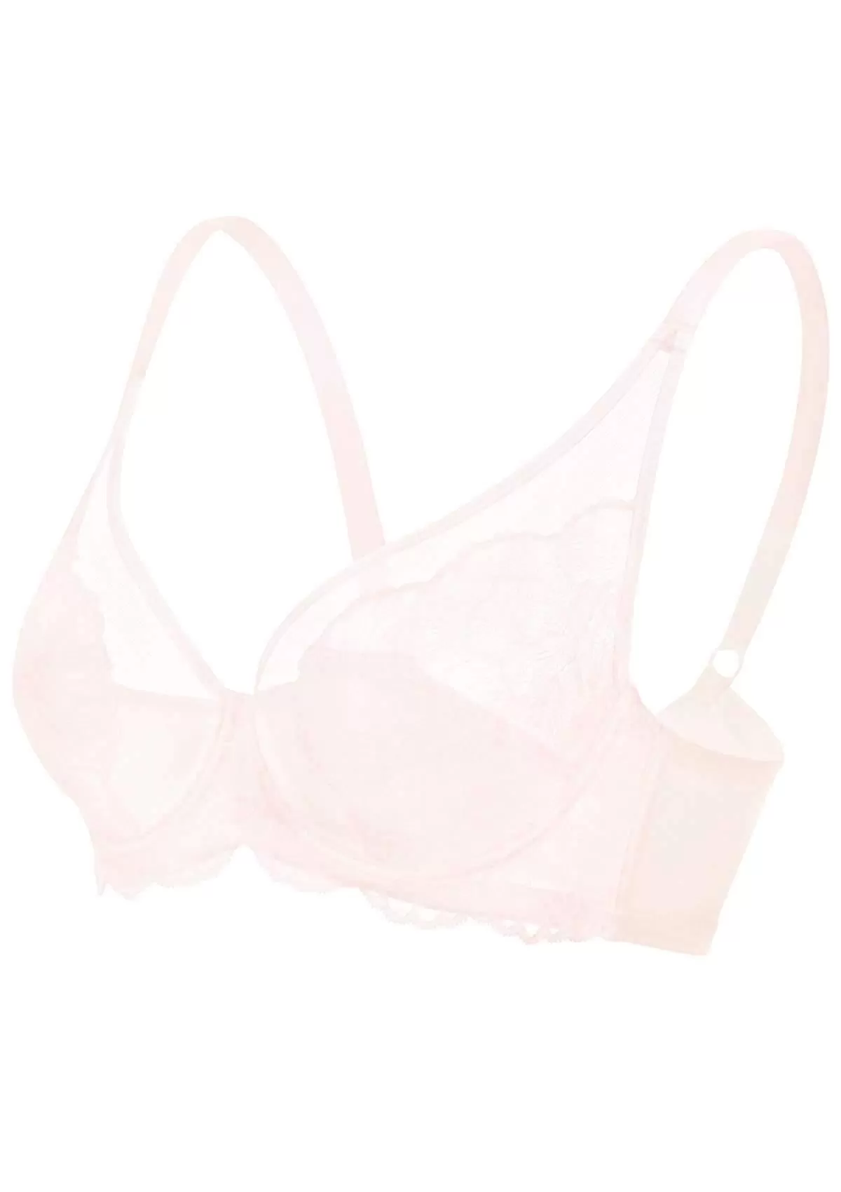 HSIA Blossom Pink Unlined Lace Bra