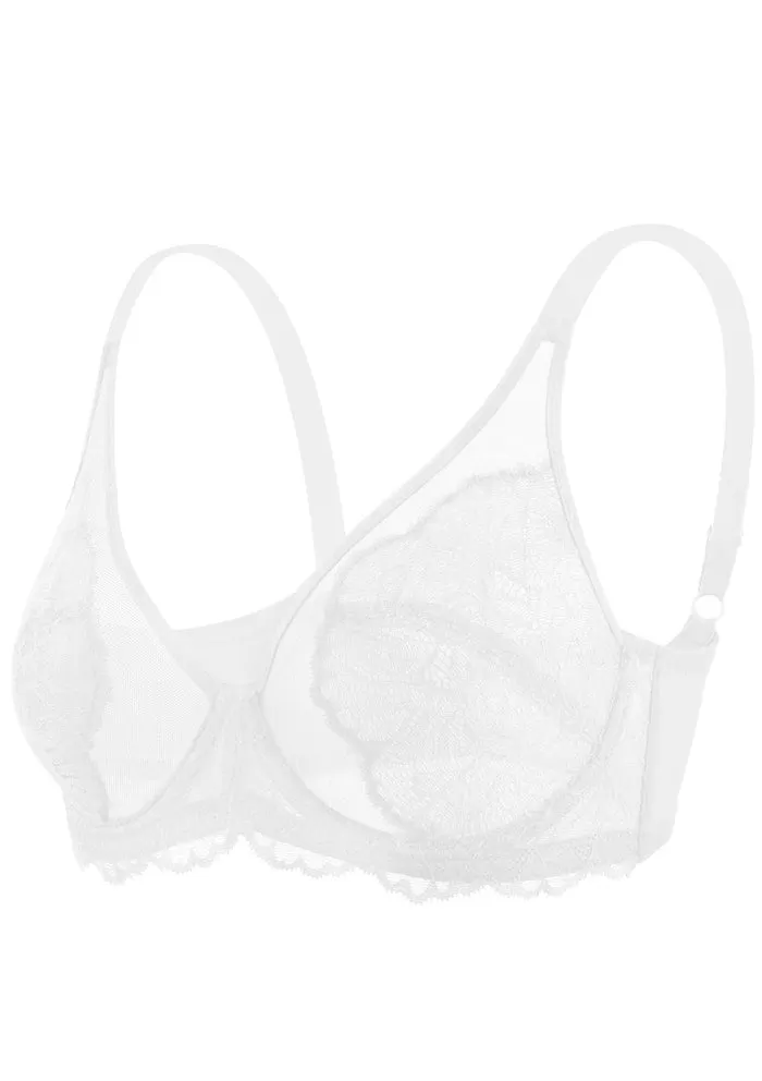 HSIA Blossom Pink Unlined Lace Bra