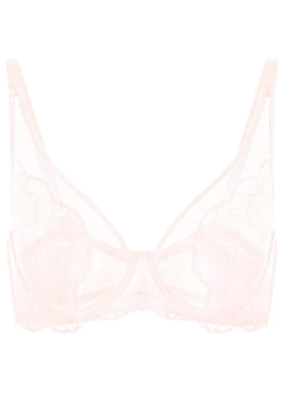 HSIA Blossom Pink Unlined Lace Bra