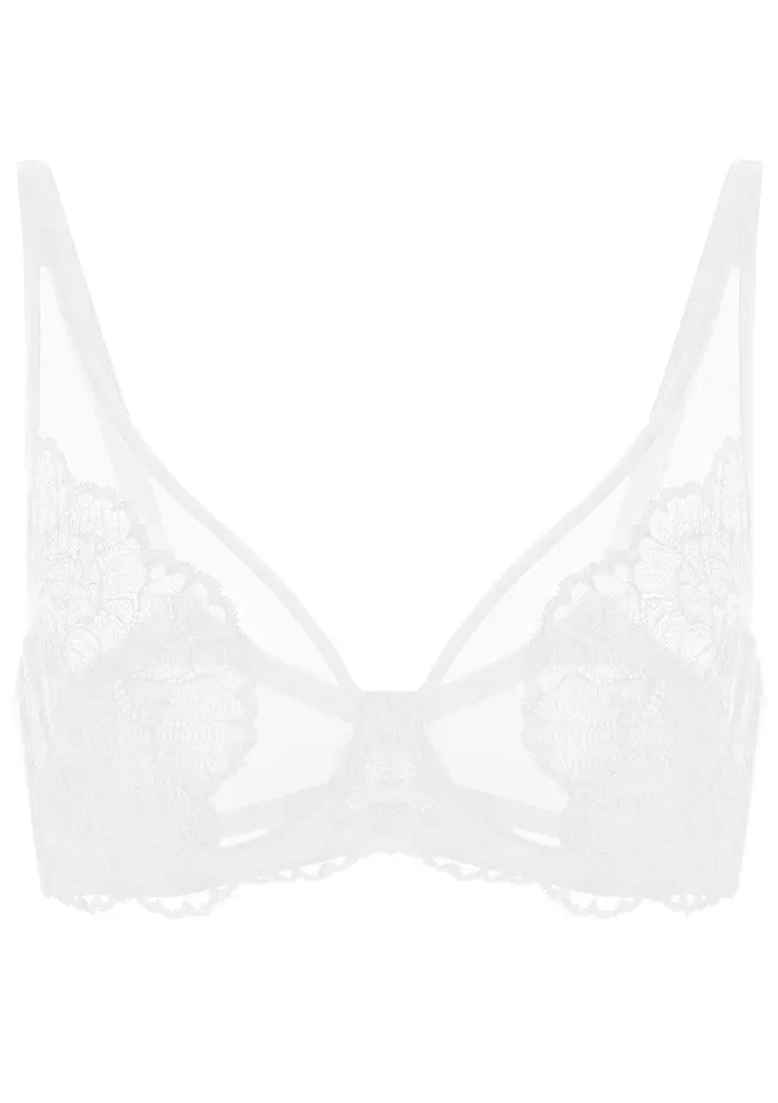 HSIA Blossom Pink Unlined Lace Bra