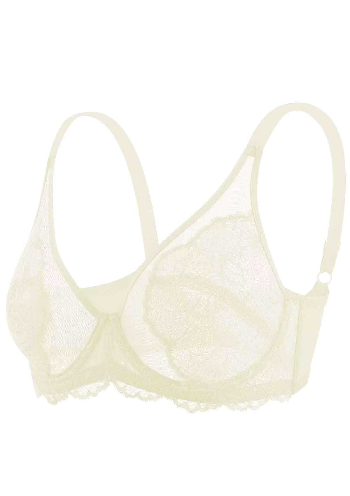 HSIA Blossom Yellow Unlined Lace Bra