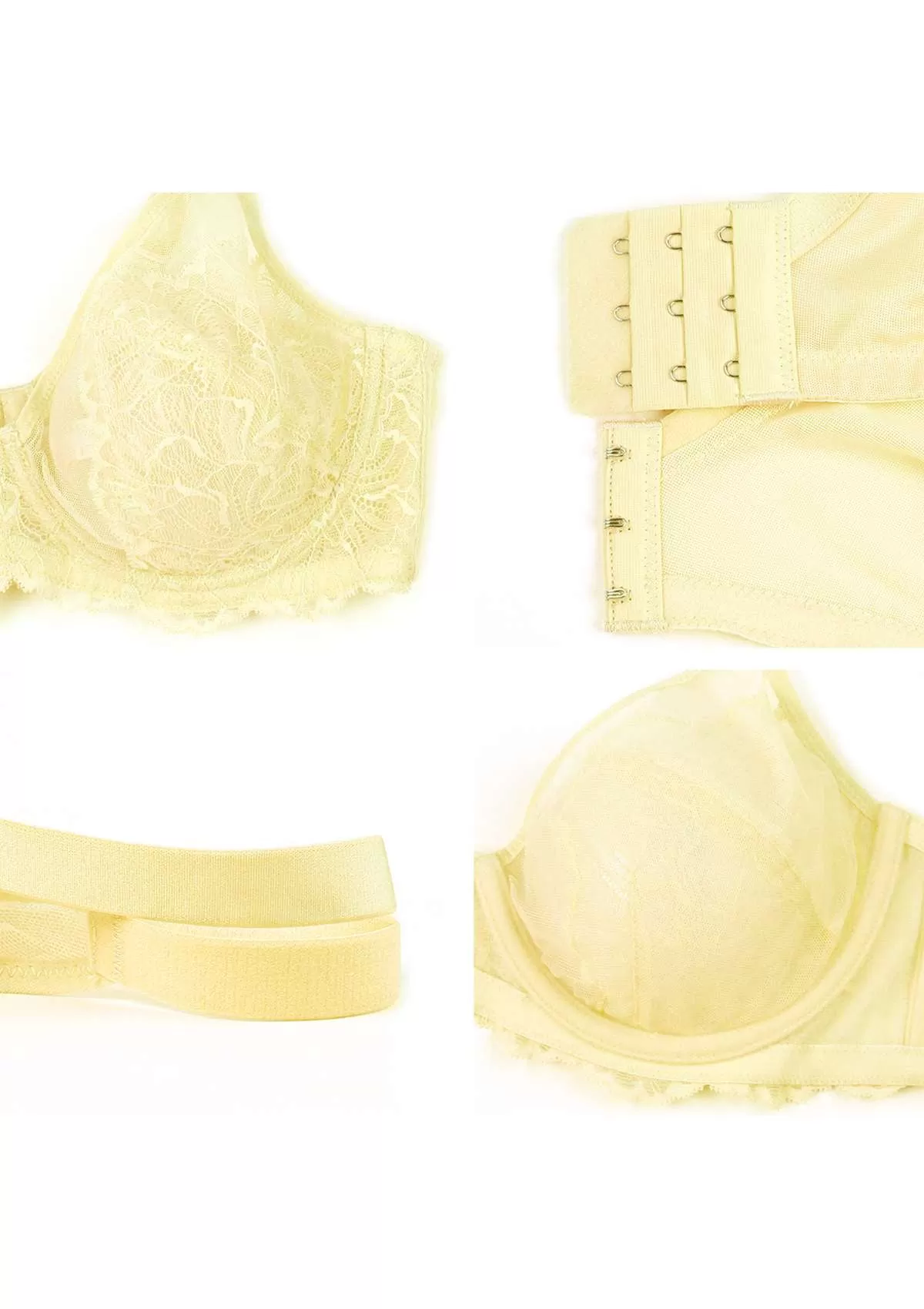 HSIA Blossom Yellow Unlined Lace Bra