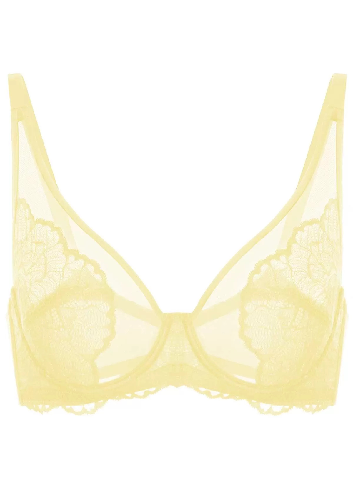 HSIA Blossom Yellow Unlined Lace Bra