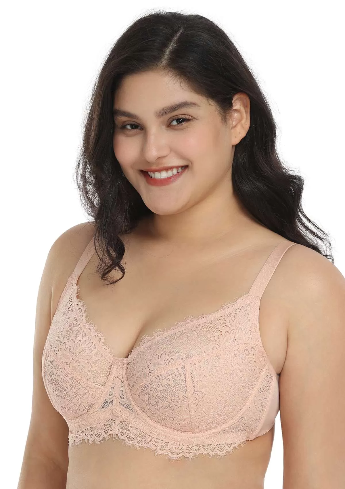 HSIA Pink Sunflower Underwire Lace Bra