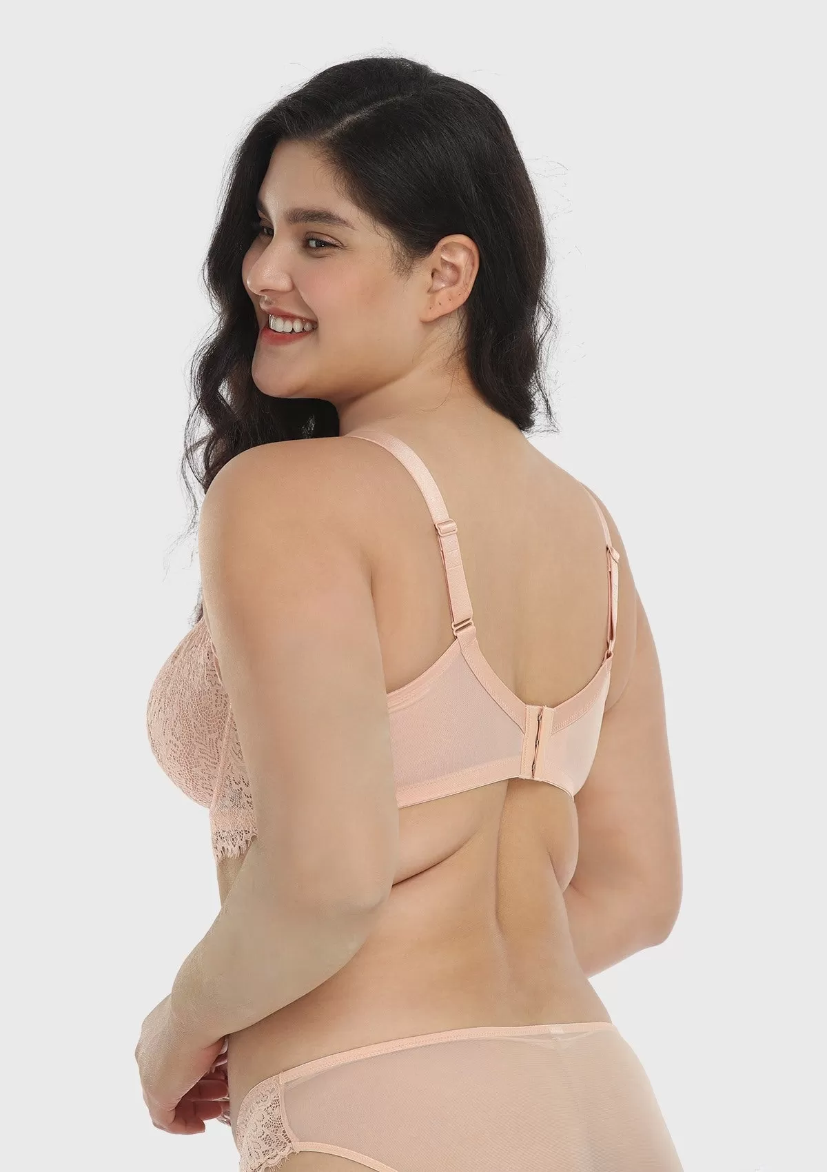 HSIA Pink Sunflower Underwire Lace Bra