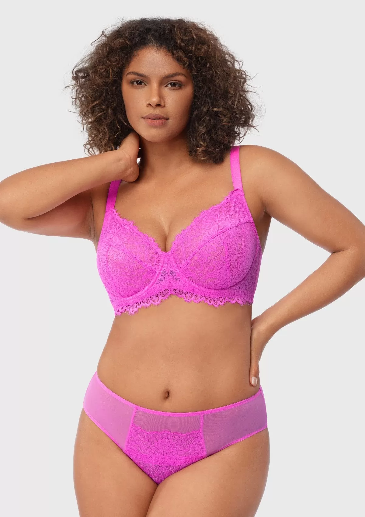 HSIA Sunflower Pink Underwire Lace Bra