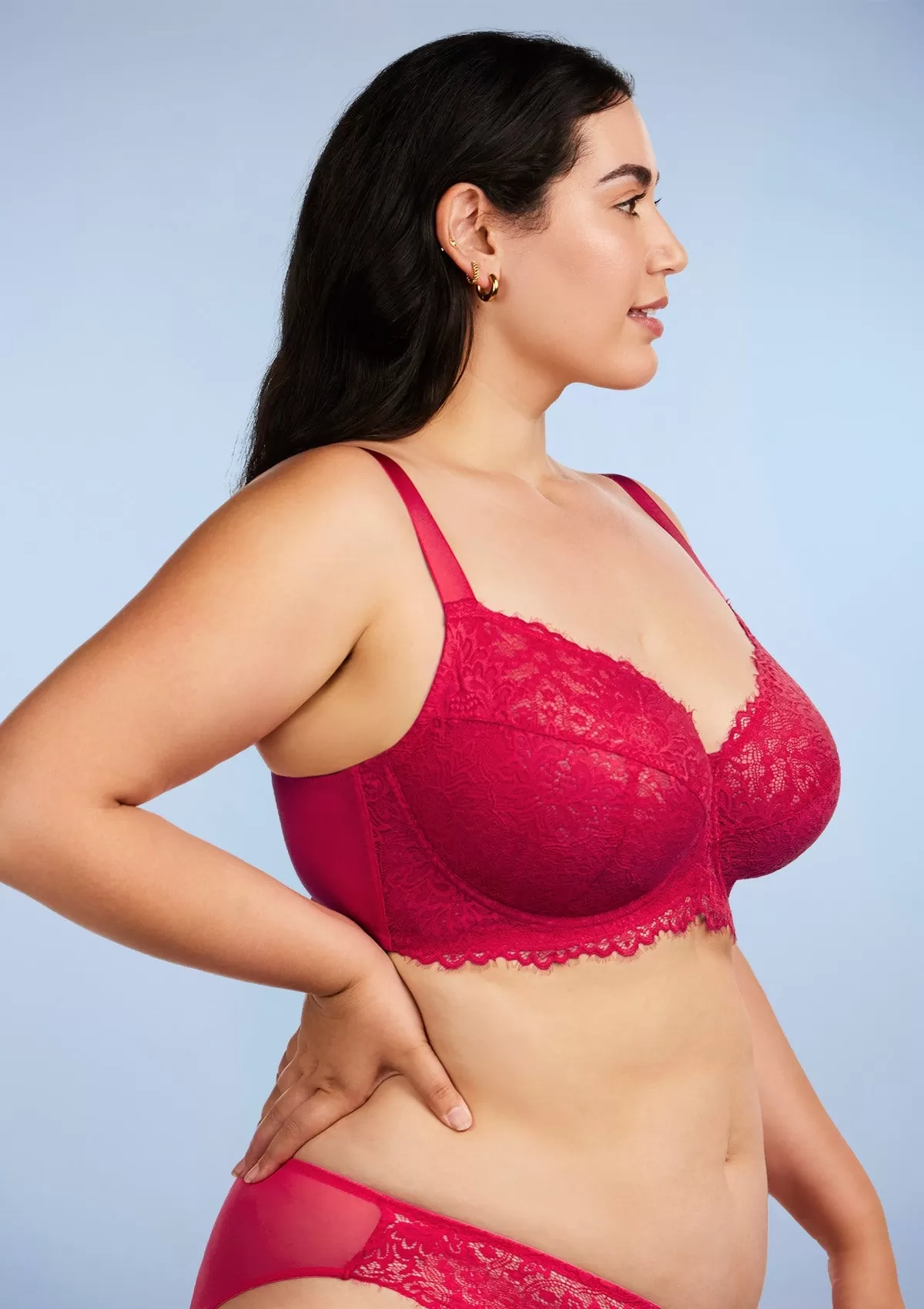 HSIA Sunflower Raspberry Underwire Lace Bra