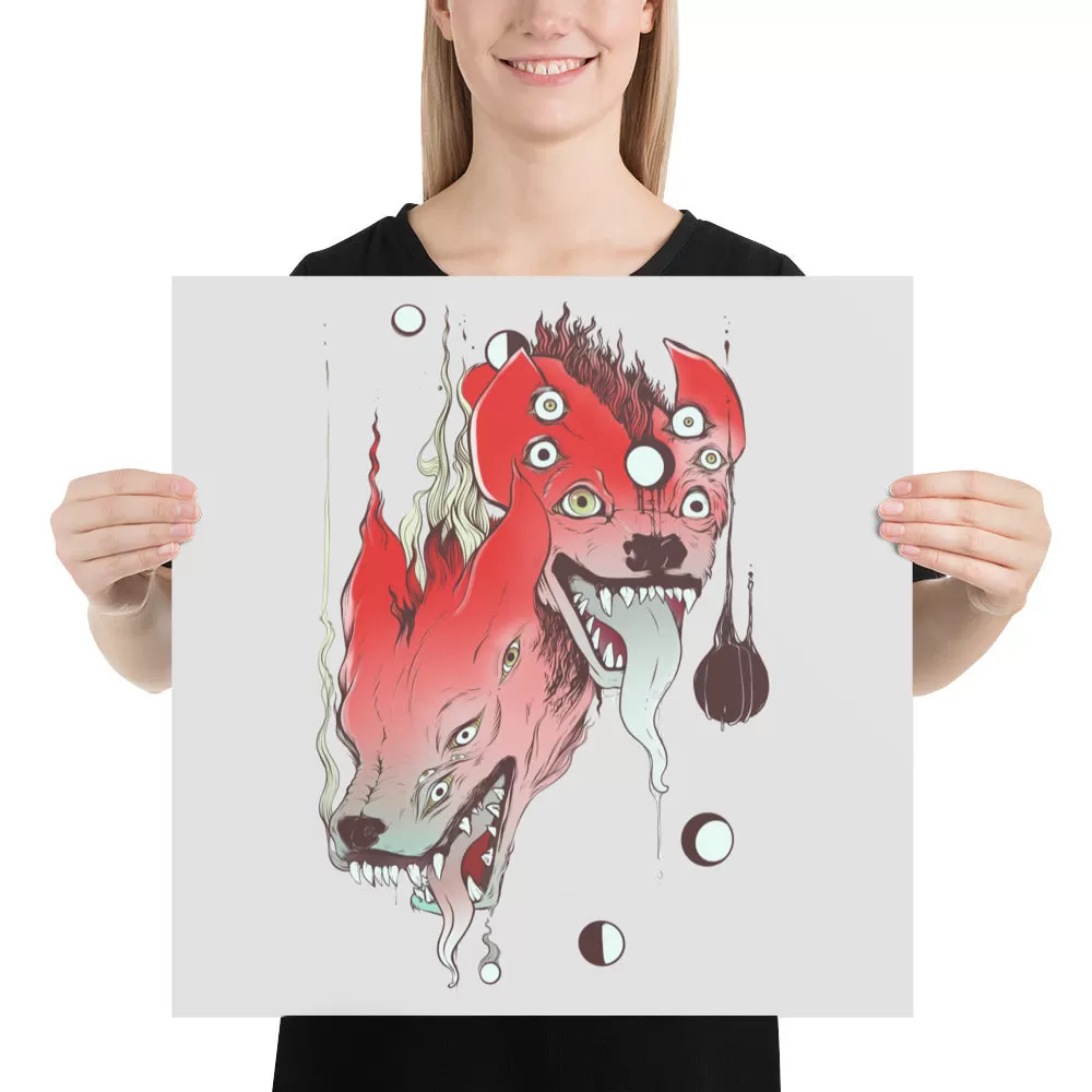 Hyenas, Matte Art Print Poster