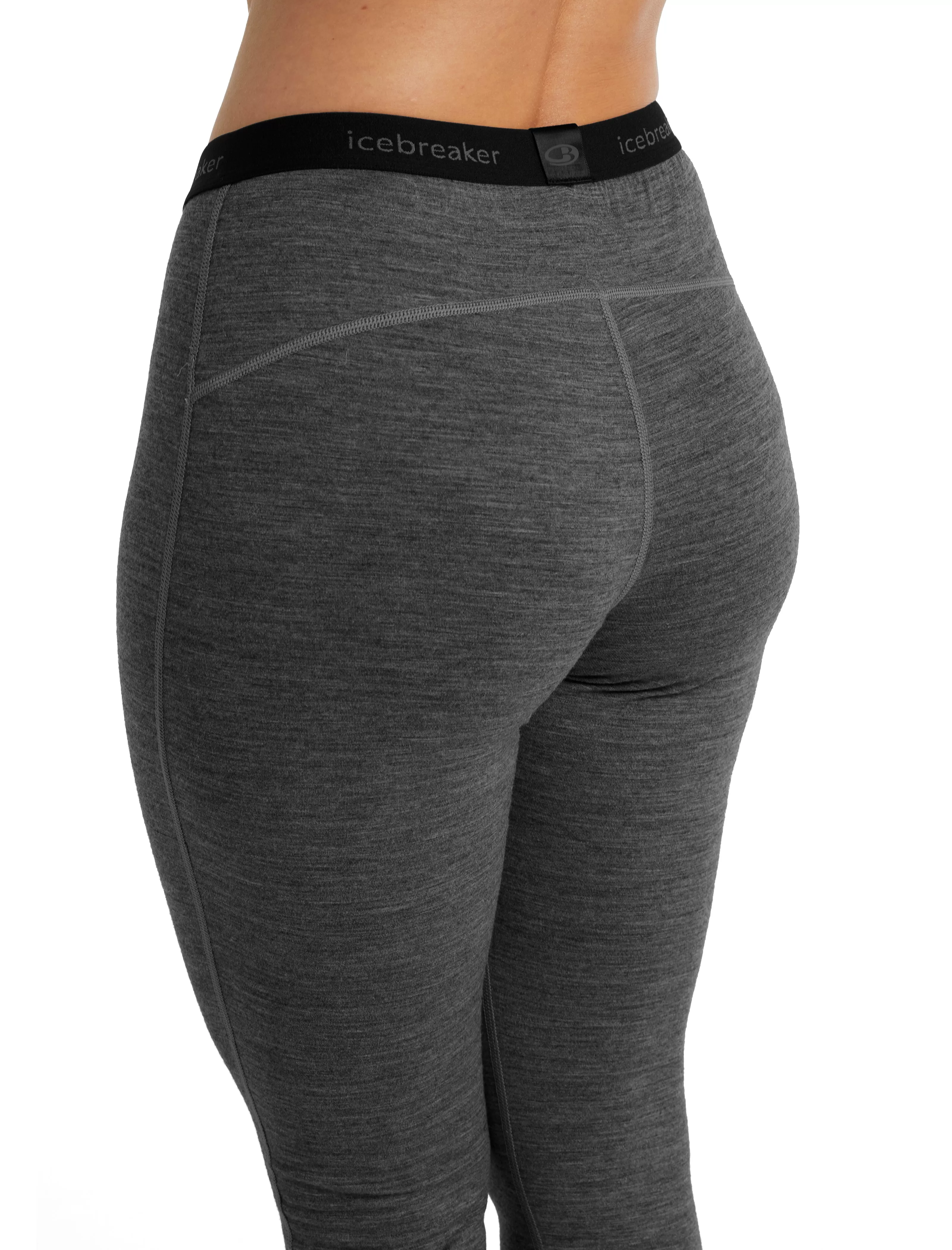 icebreaker Merino Base Layer Women's 200 Oasis Leggings Tights - Gritstone Heather