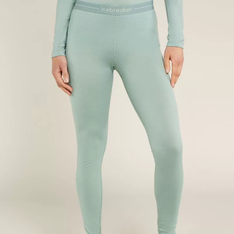 icebreaker Merino Base Layer Women's Merino 200 Oasis Leggings Tights - Moss