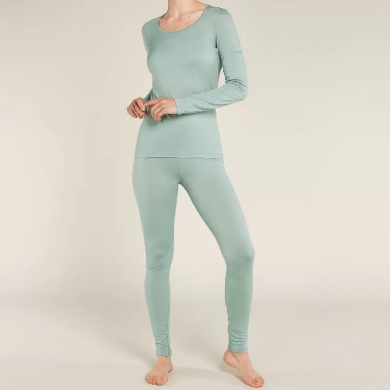 icebreaker Merino Base Layer Women's Merino 200 Oasis Leggings Tights - Moss