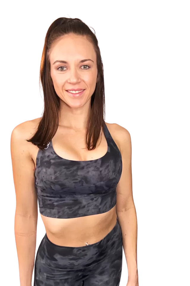 Imperial Graphite Marble Sports Bra