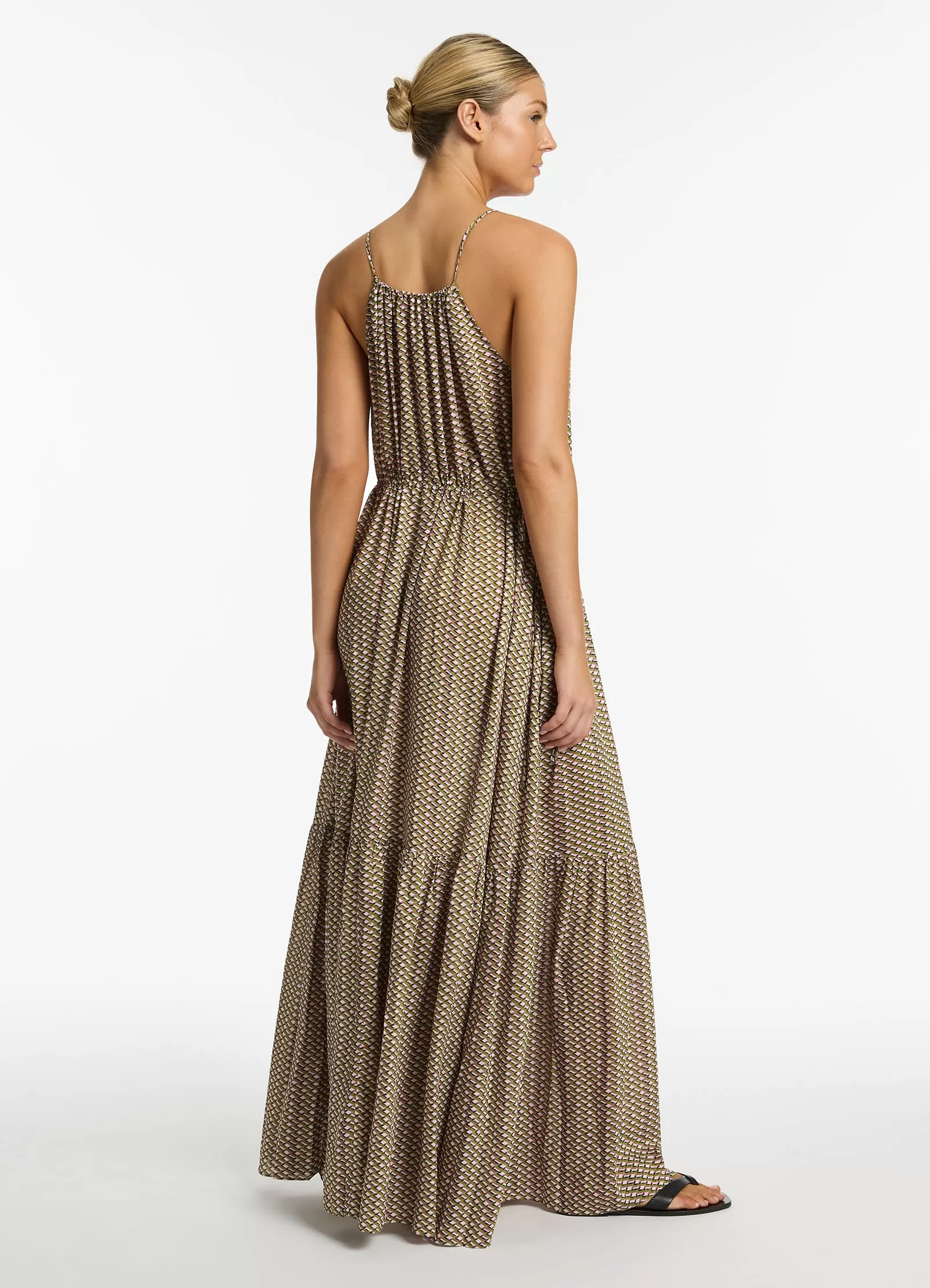 Infinity Drawcord Maxi Dress - Kelp