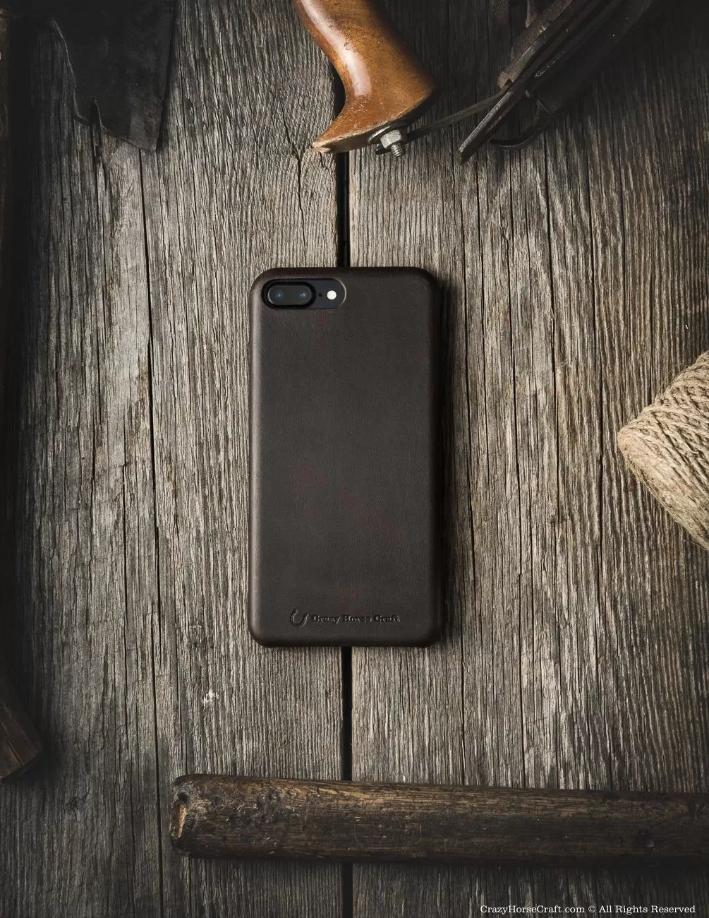 iPhone 8 / 8 Plus Leather Case | WoodBrown