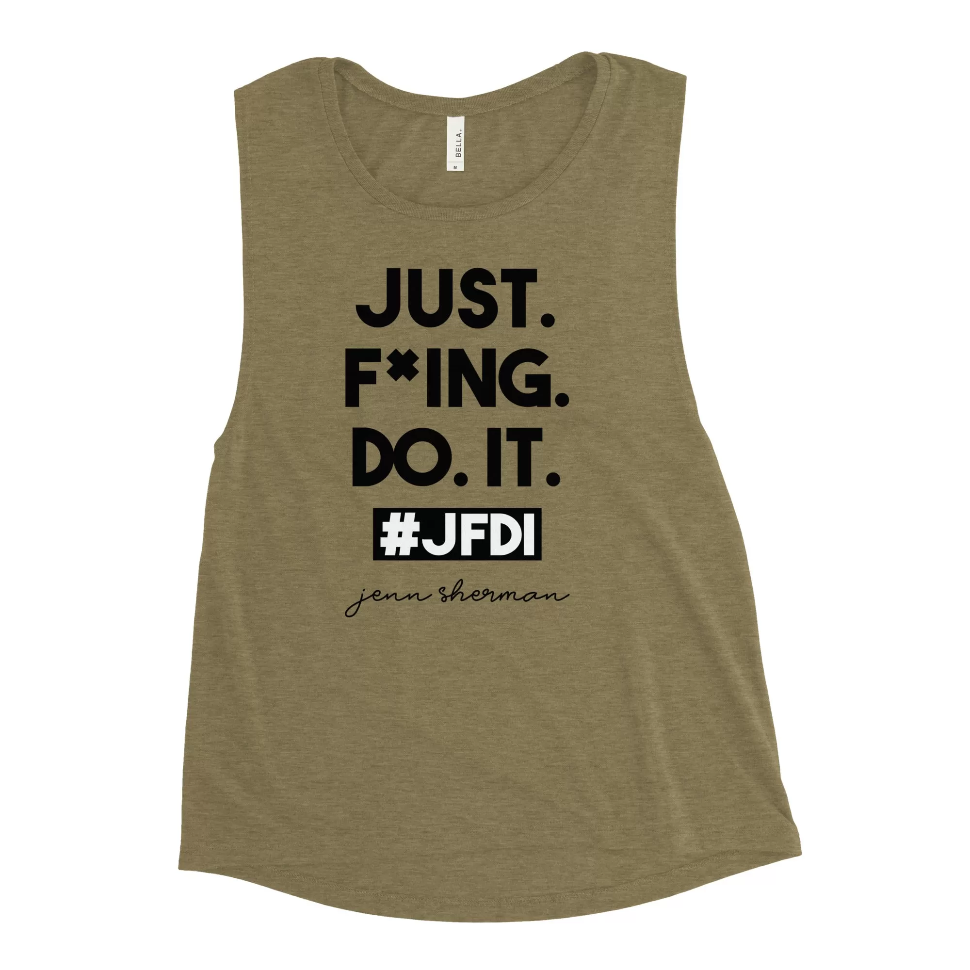 JFDI Jenn Sherman Just F*ING DO IT Womens Muscle Tank