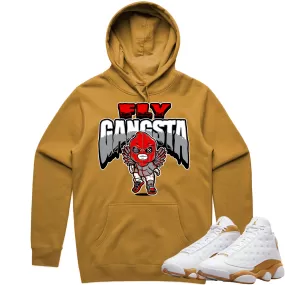 Jordan 13 Wheat 13s Hoodie to Match - RED FLY GANGSTA