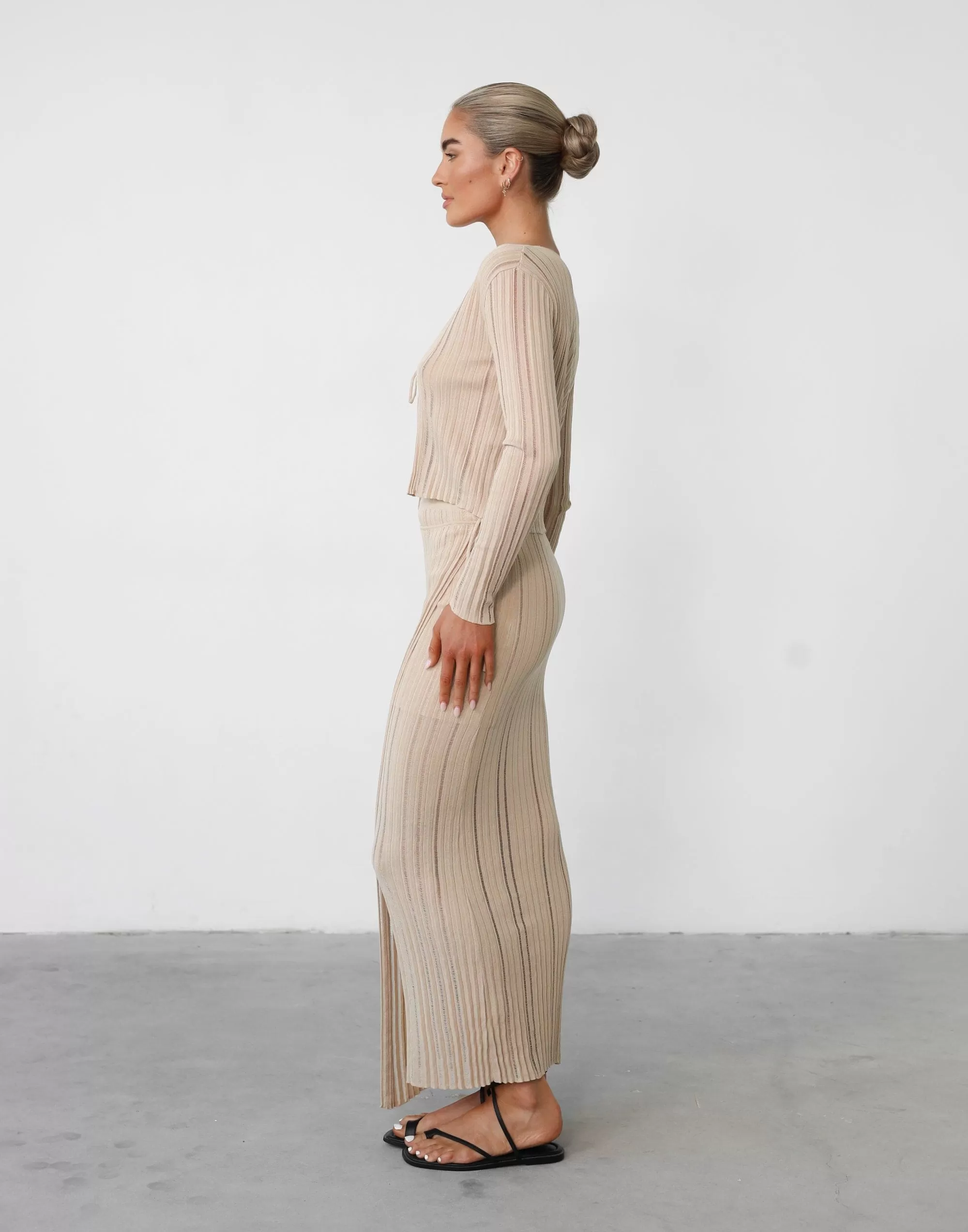 Krystelle Maxi Skirt (Beige)