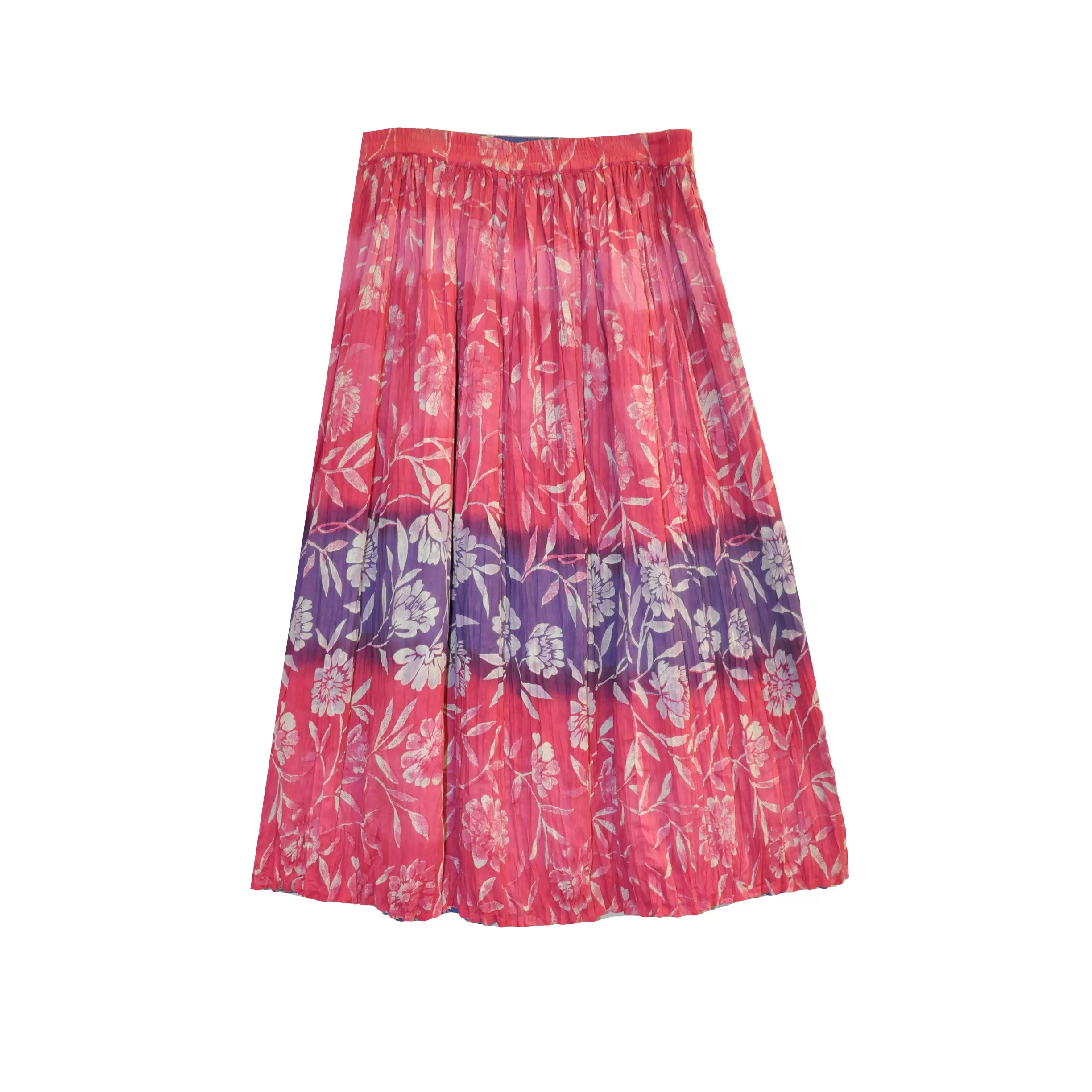 La Cera Crinkle Voile Reversible Skirt