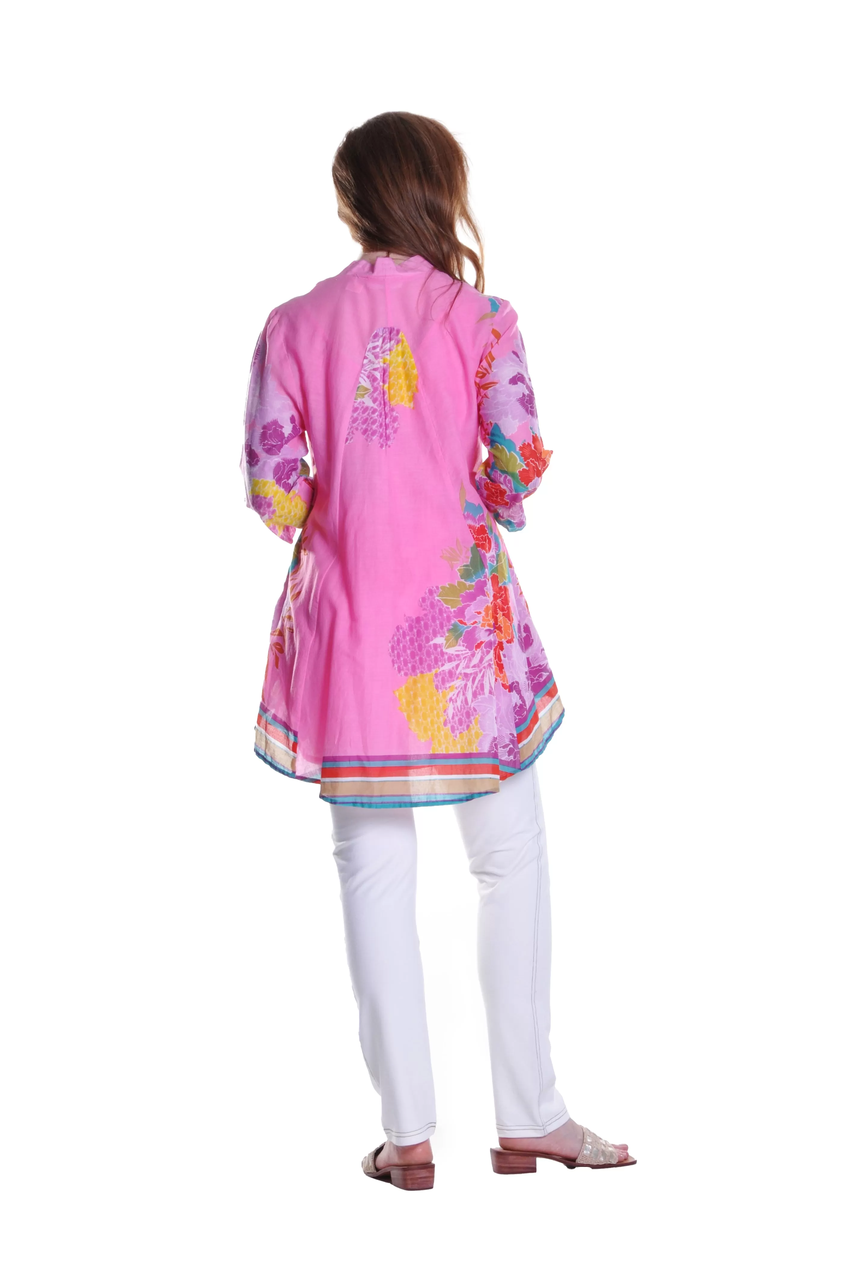 La Cera Hi-Lo Hibiscus Tunic