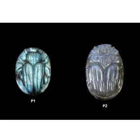 LABRADORITE Gemstone Carving : Natural Untreated Unheated Labradorite Hand Carved Scarabs