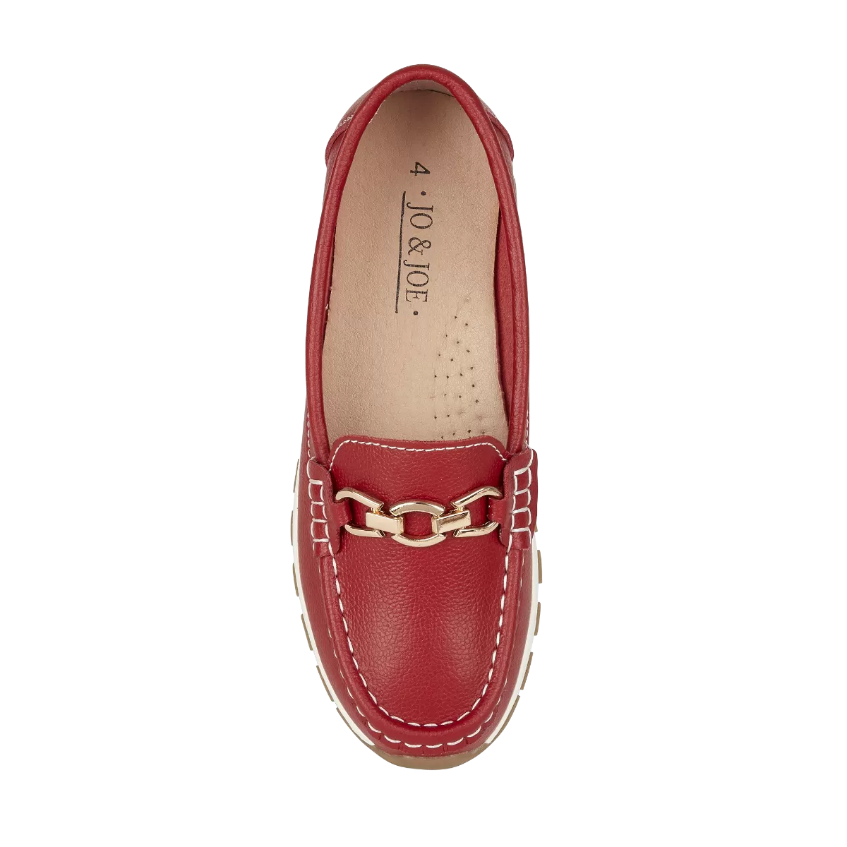 Ladies Leather Slip on Dark Red Shoes Ipanema Flat Jo & Joe