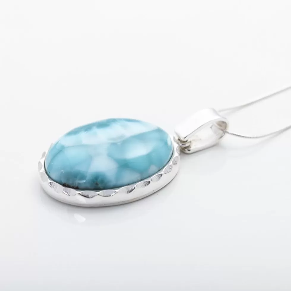 Larimar Oval Pendant Hazel