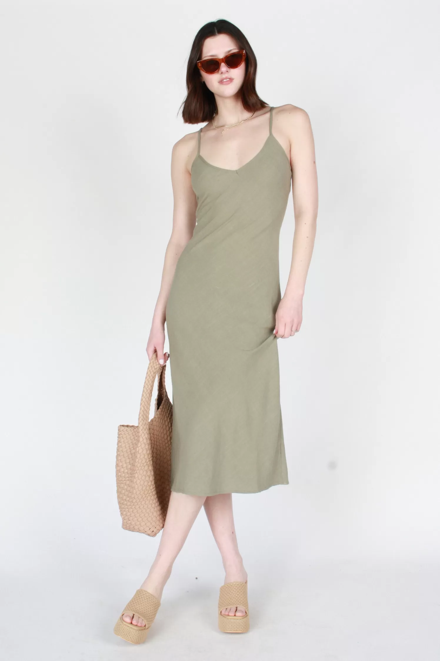 Layla Linen Midi Dress