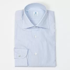 Light Blue Thin Striped Semi-cutaway Shirt