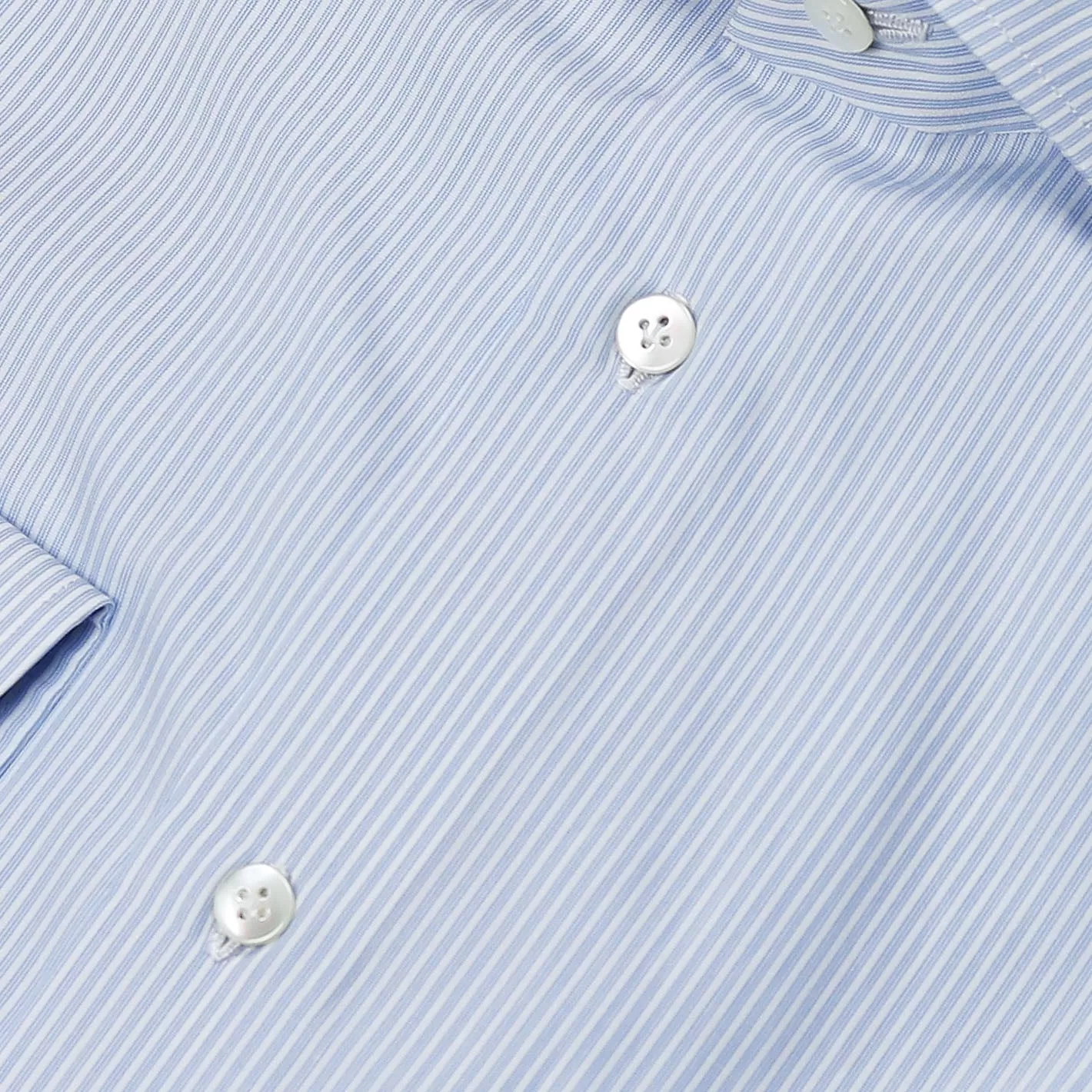 Light Blue Thin Striped Semi-cutaway Shirt