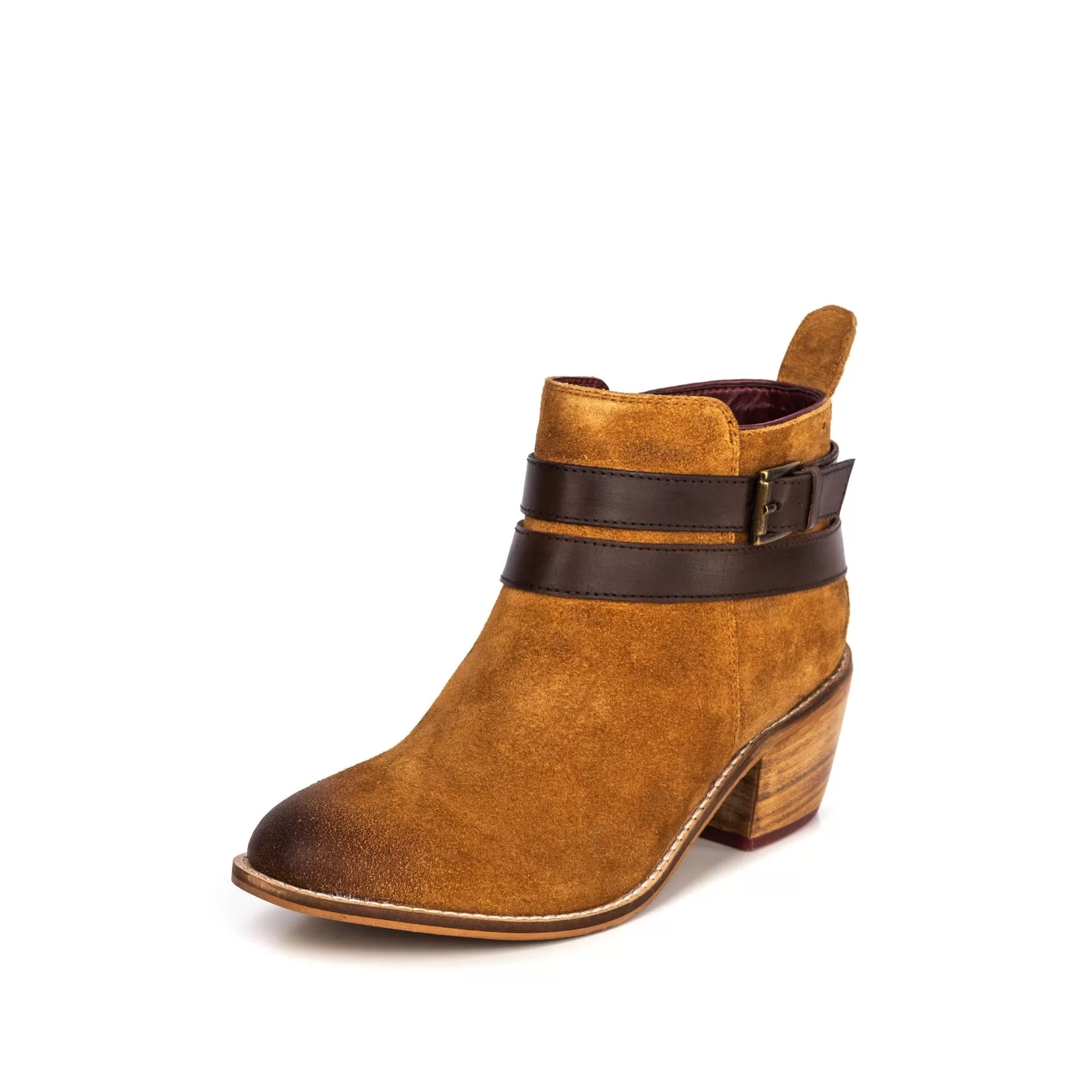 LILY TAN SUEDE STRAP BOOT